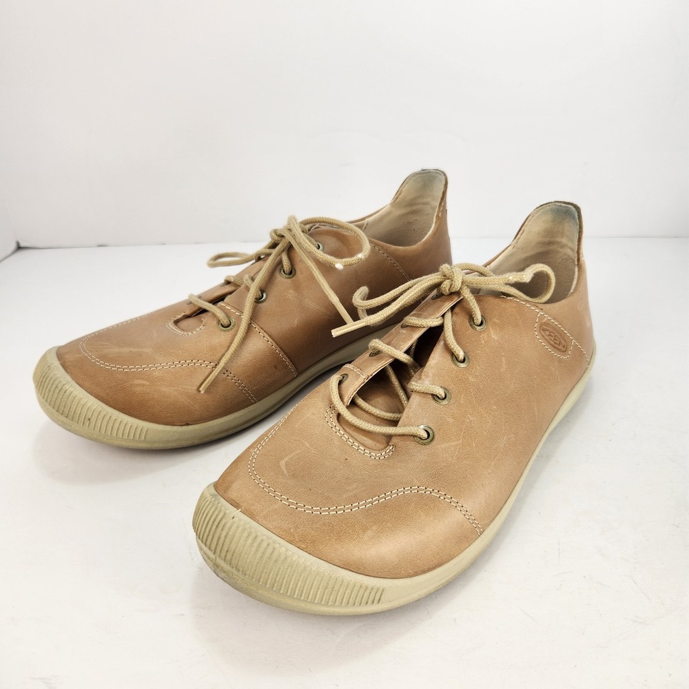 Keen Women's Low Top Tan/Brick Dust Lace-up Comfy Minimalist Sneakers Size 7